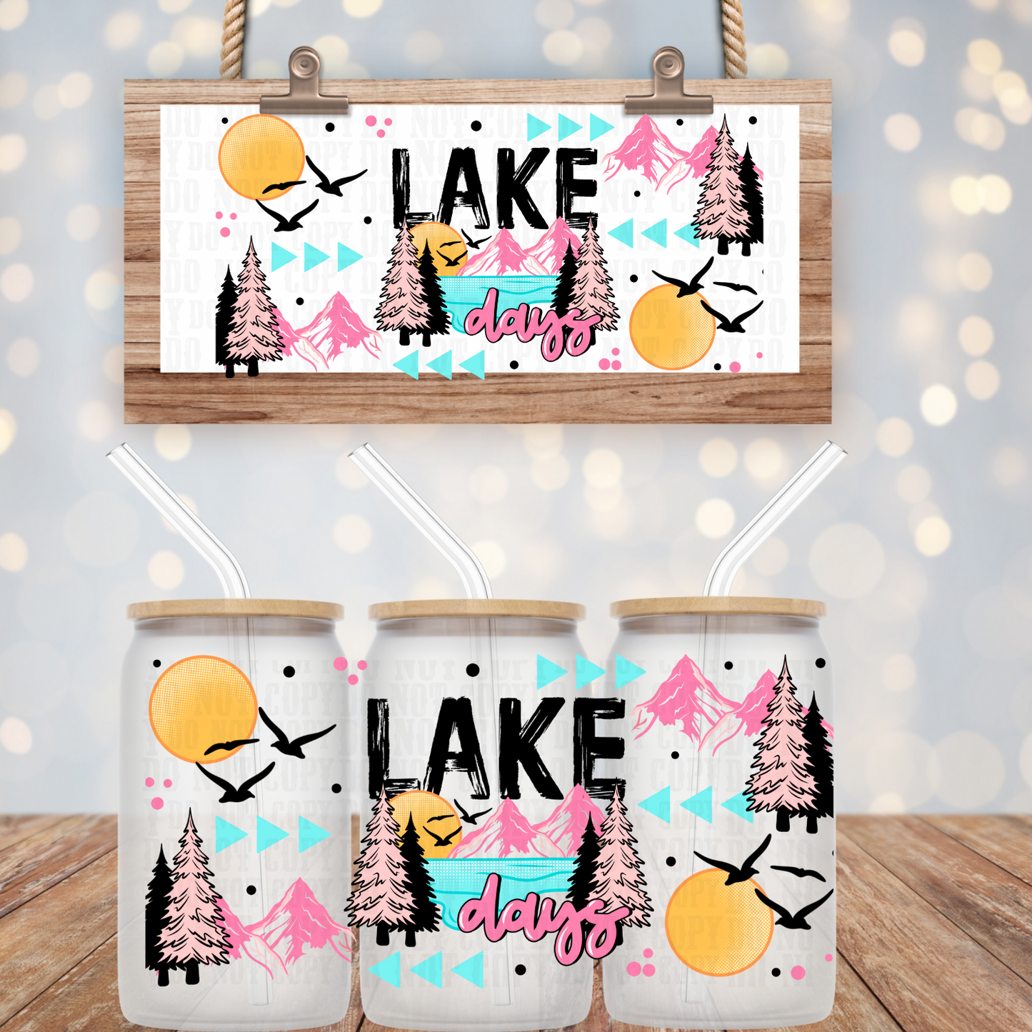 LAKE DAYS UV DTF CUP WRAP