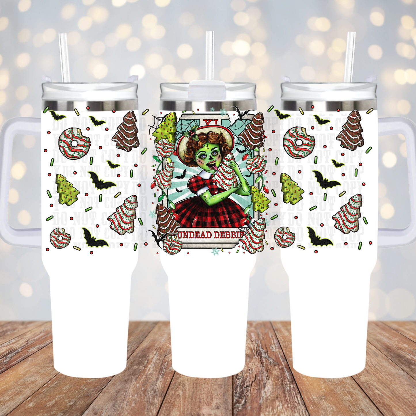 40oz UNDEAD DEBBIE UV DTF CUP WRAP