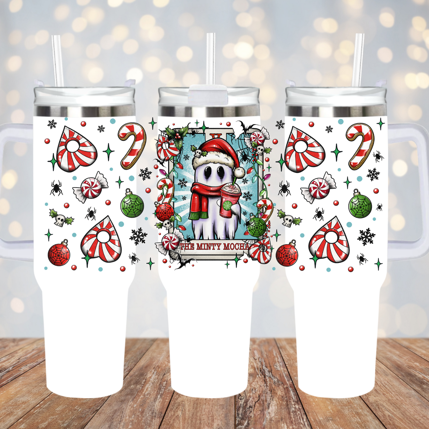 40oz MINTY MOCHA UV DTF CUP WRAP