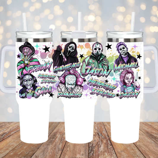 40/50oz NEON HORROR GUYS UV DTF CUP WRAP