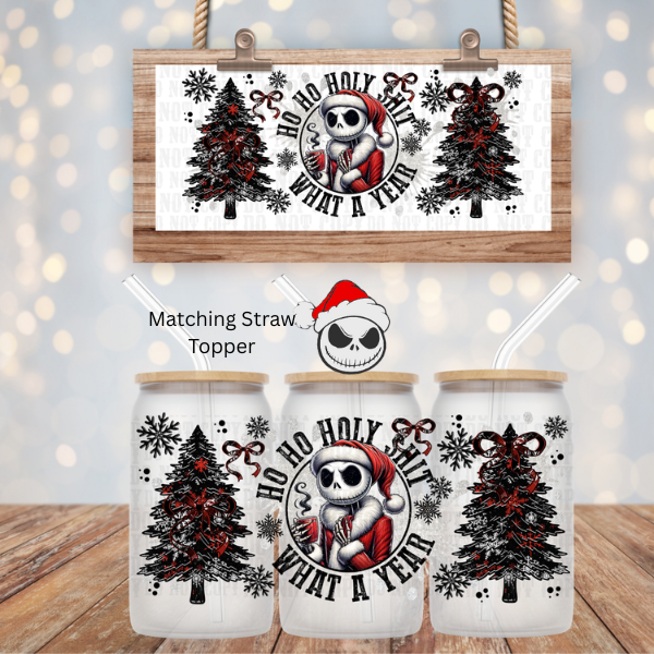 HO HO HOLY SHIT UV DTF CUP WRAP