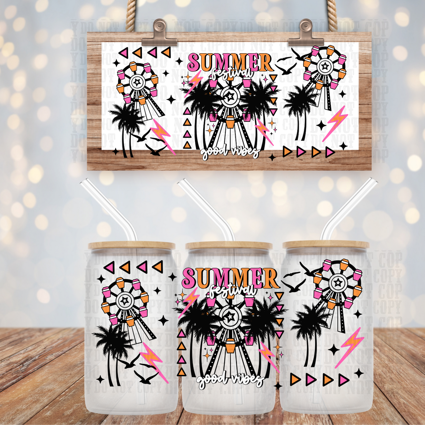 SUMMER FESTIVALS UV DTF CUP WRAP