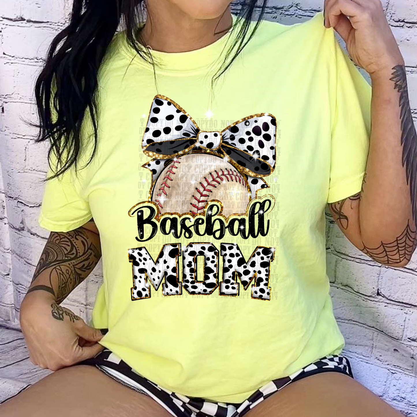 BASEBALL MOM BOW DTF