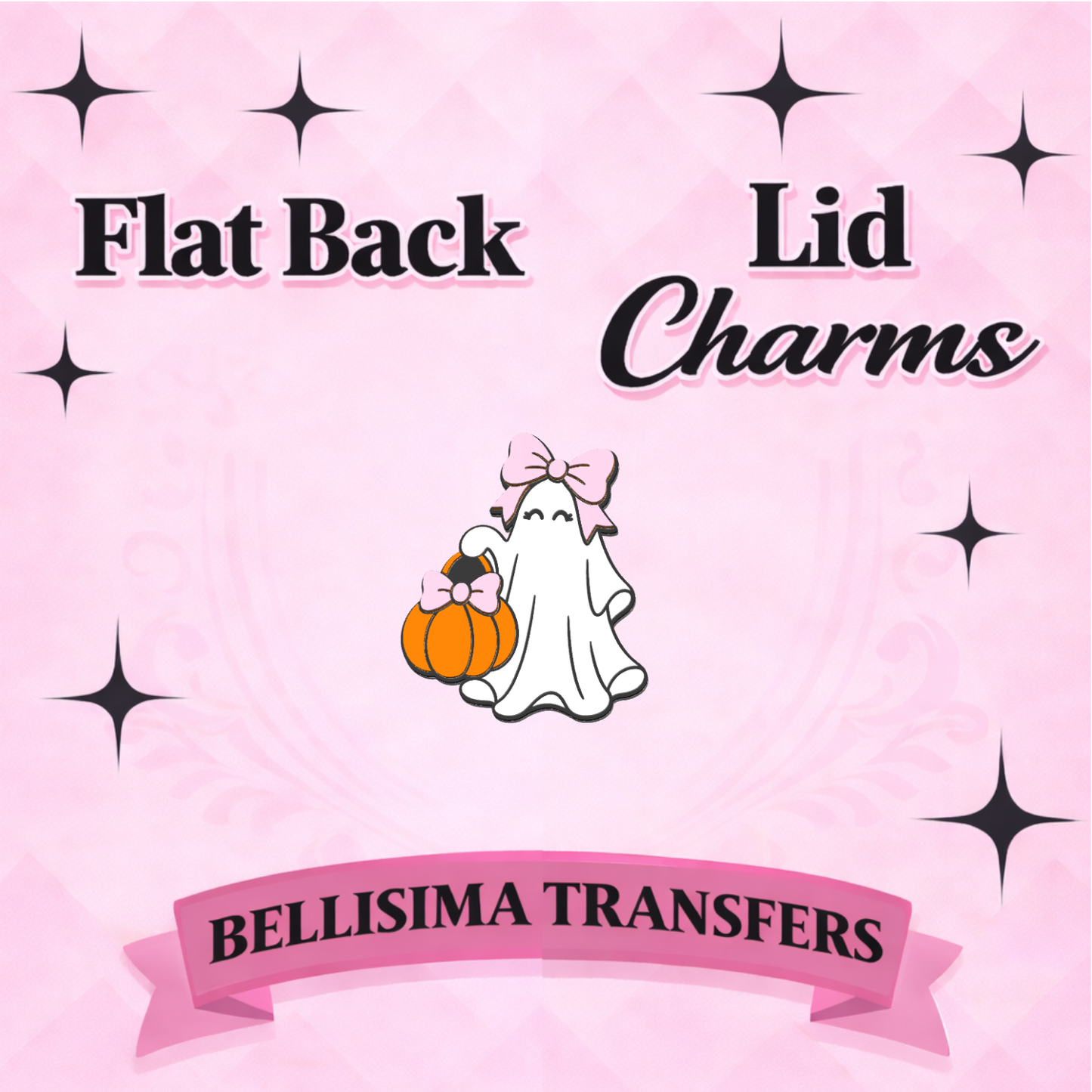 TIRCK OR TREAT GHOST FLAT BACK CHARM