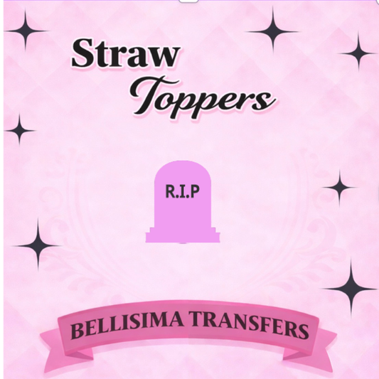 3D RIP TOMBSTONE Straw Topper Standard or Stanley