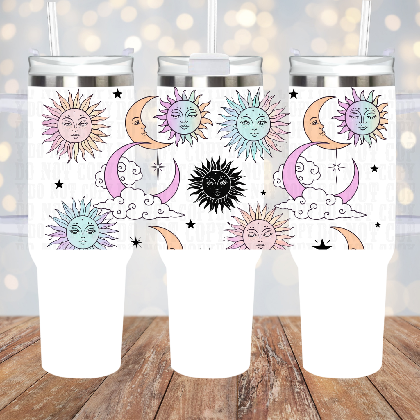 40oz SUMMER MOONS UV DTF Cup Wrap