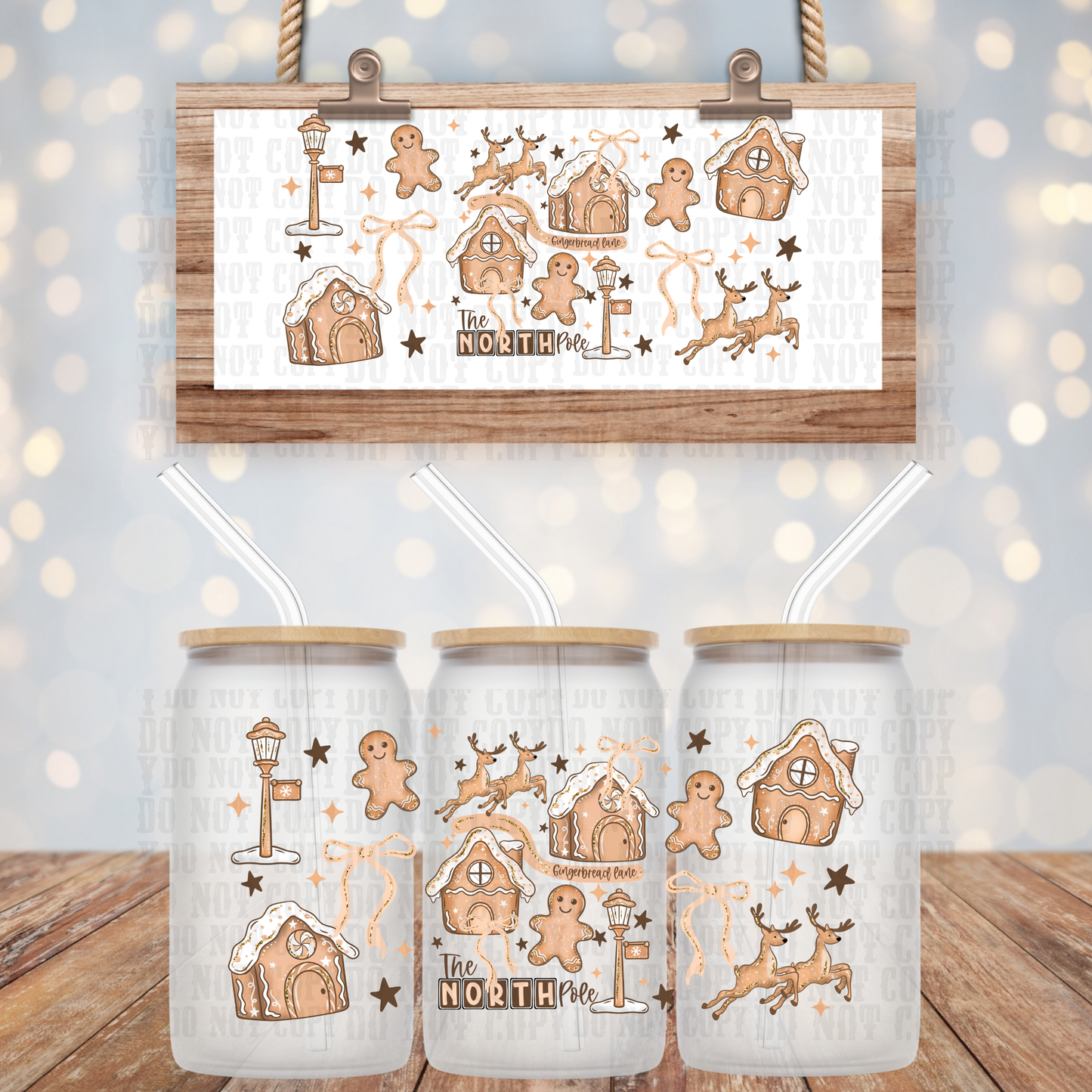 GINGY HOUSES UV DTF CUP WRAP