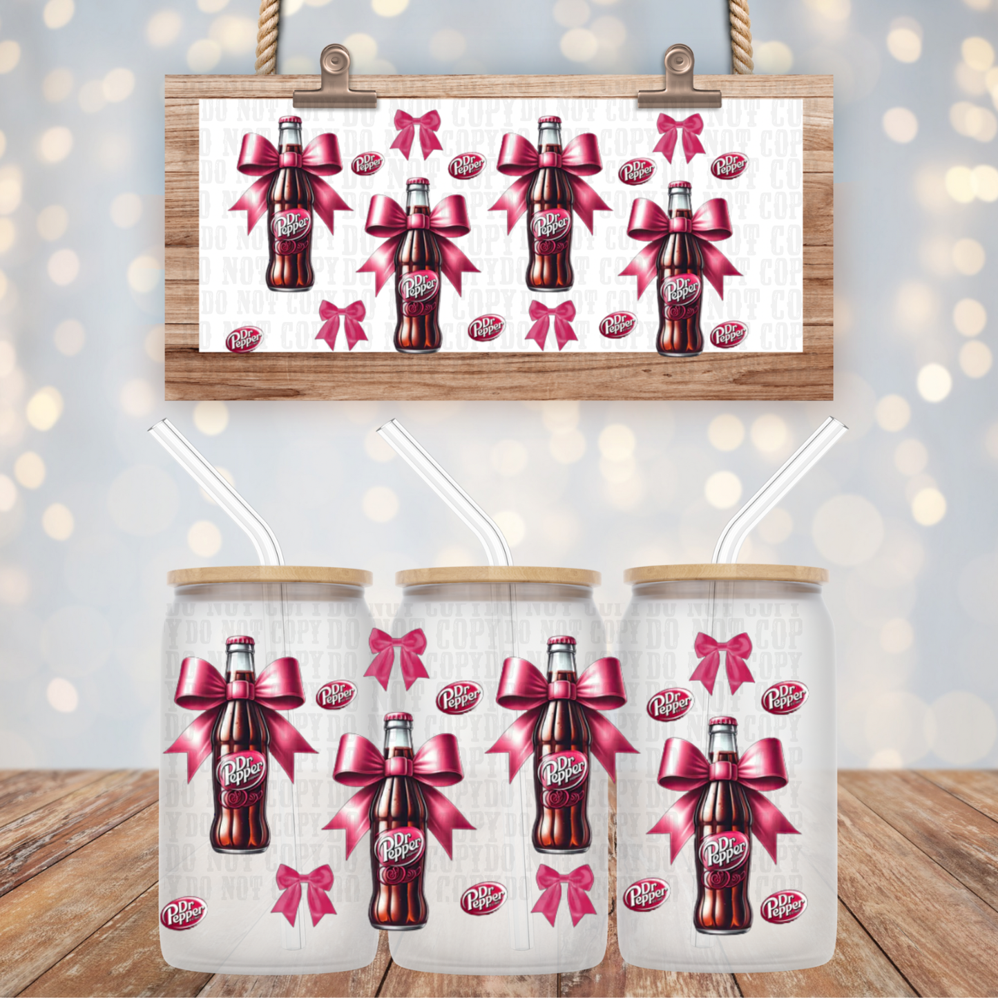 DR PEPPER VALENTINES UV DTF CUP WRAP