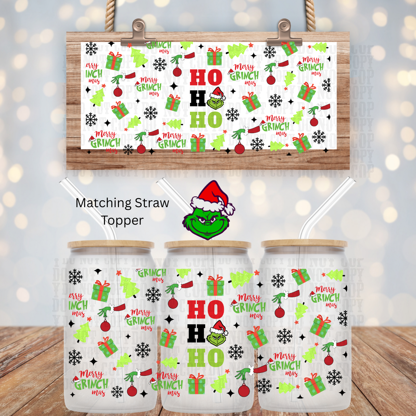 GRUMPY HO HO HO UV DTF CUP WRAP