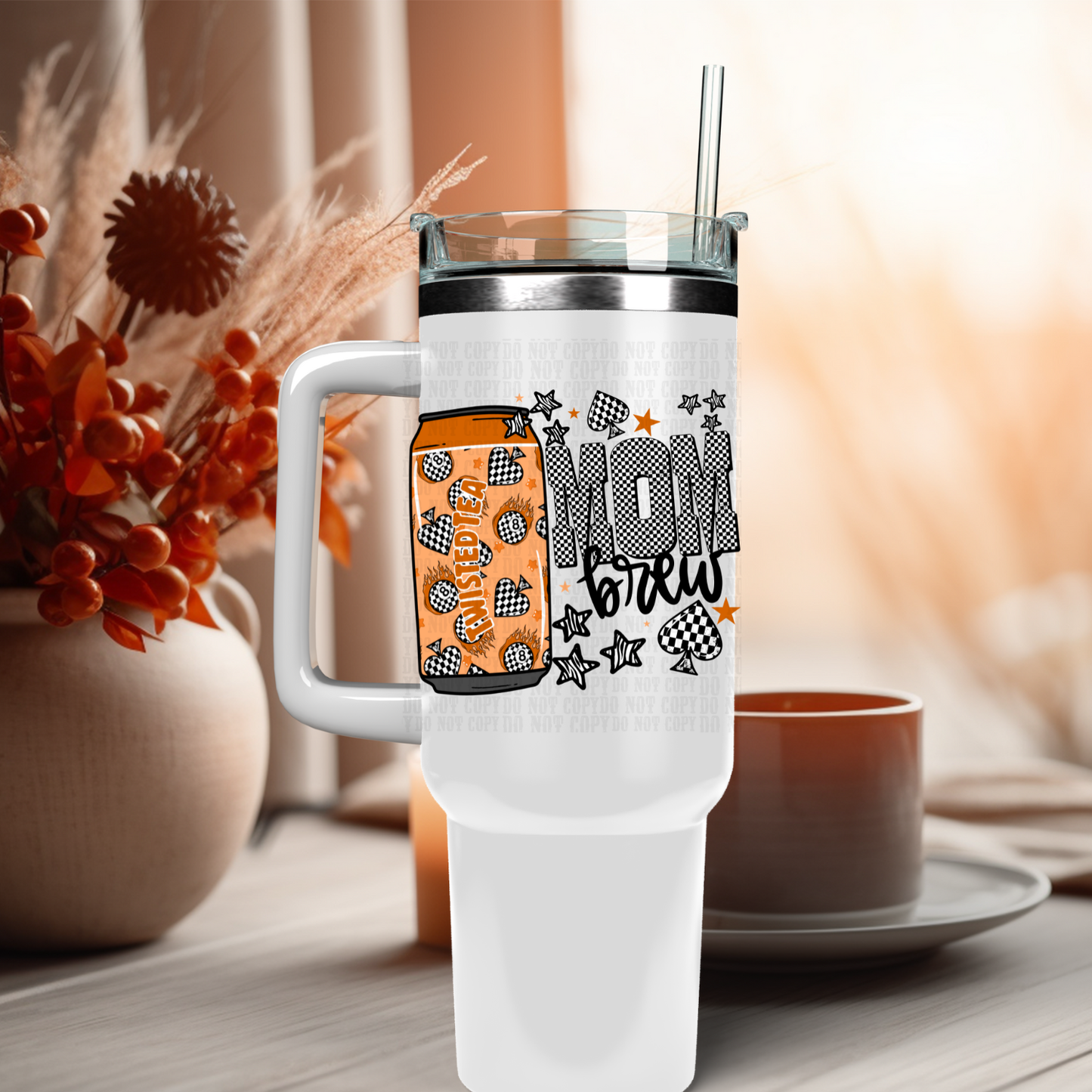 40oz TWISTED TEA MOM BREW UV DTF DECAL