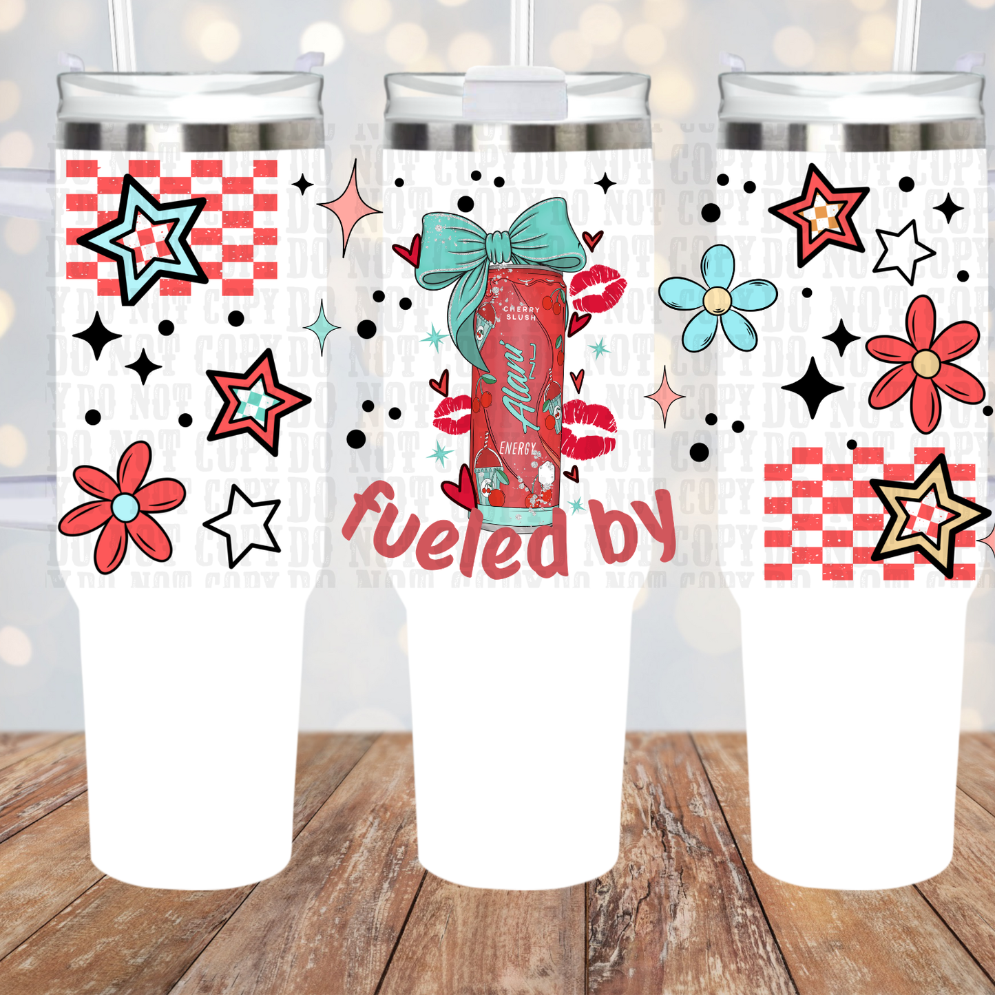 40oz CHERRY SLUSH UV DTF CUP WRAP - SHOP EXCLUSIVE