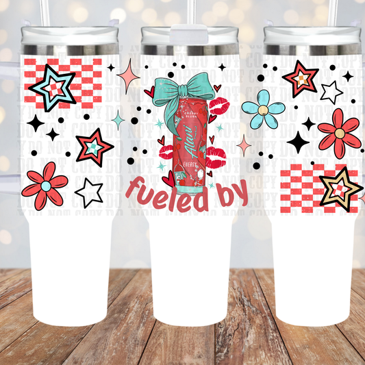 40oz CHERRY SLUSH UV DTF CUP WRAP - SHOP EXCLUSIVE