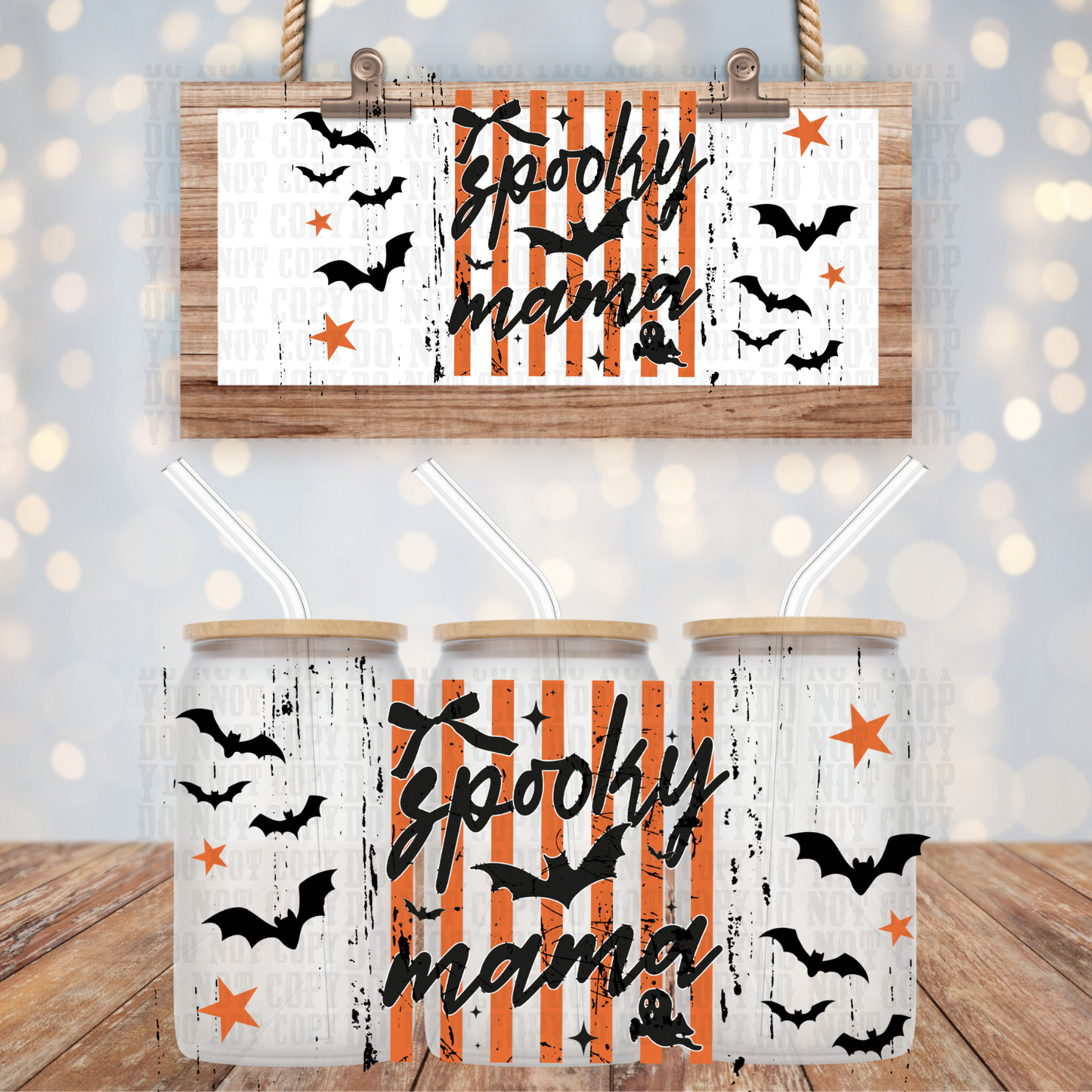 PREPPY SPOOKY MAMA UV DTF CUP WRAP - SHOP EXCLUSIVE FROM CIERA