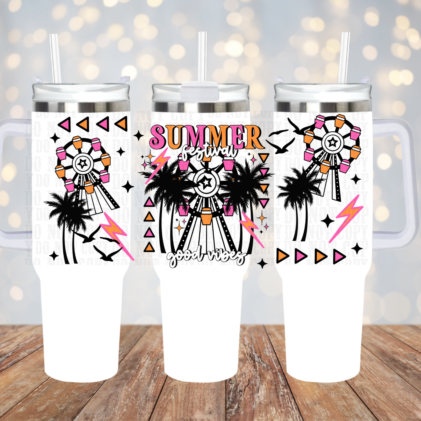 40oz SUMMER FESTIVALS UV DTF CUP WRAP