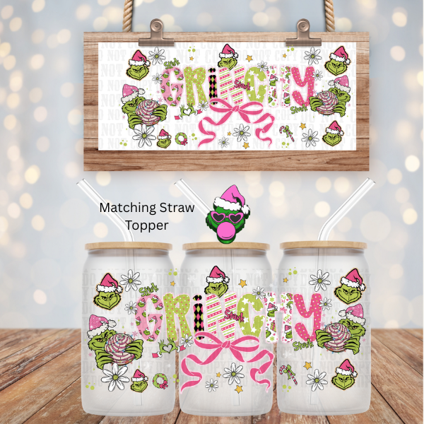 PATCHWORK GRUMPY UV DTF CUP WRAP