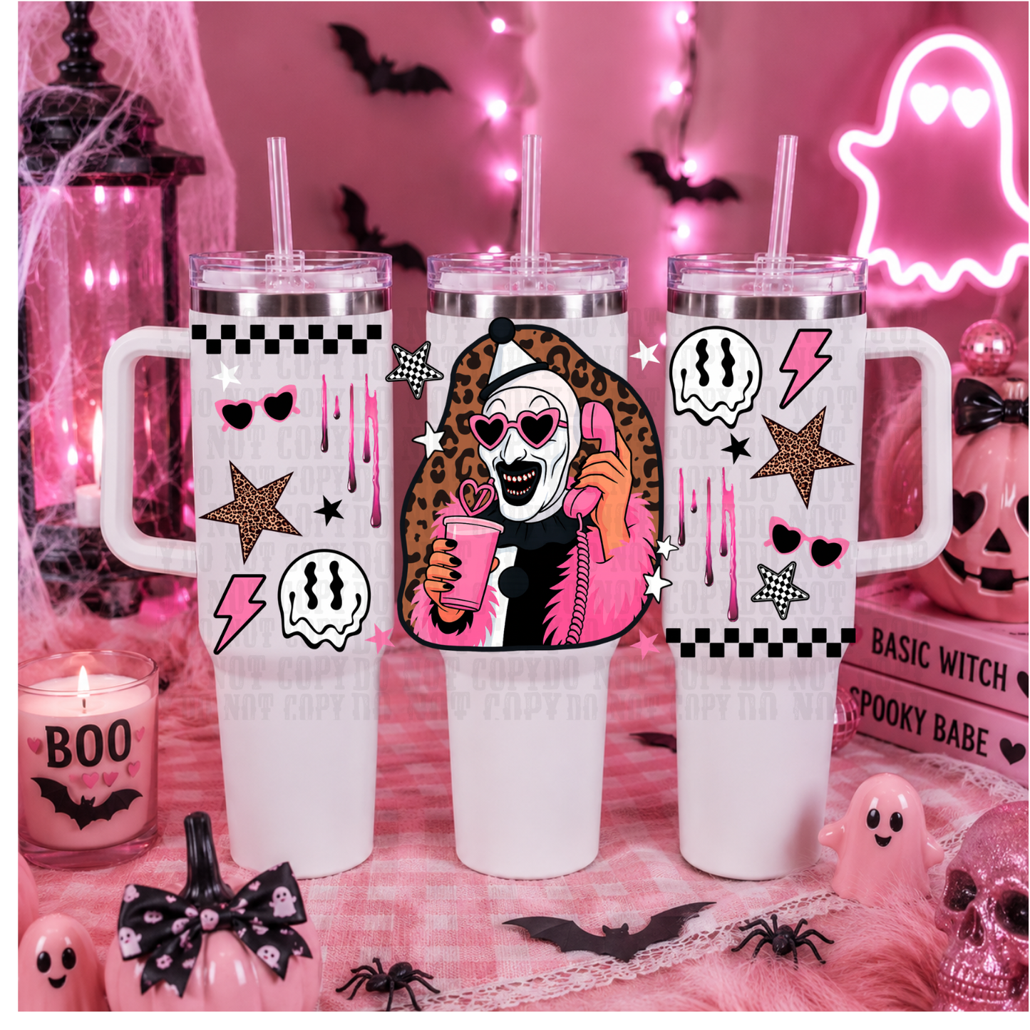 40/50oz PINK HORROR BUNDLE UV DTF CUP WRAP-SHOP EXCLUSIVE FROM CIERA