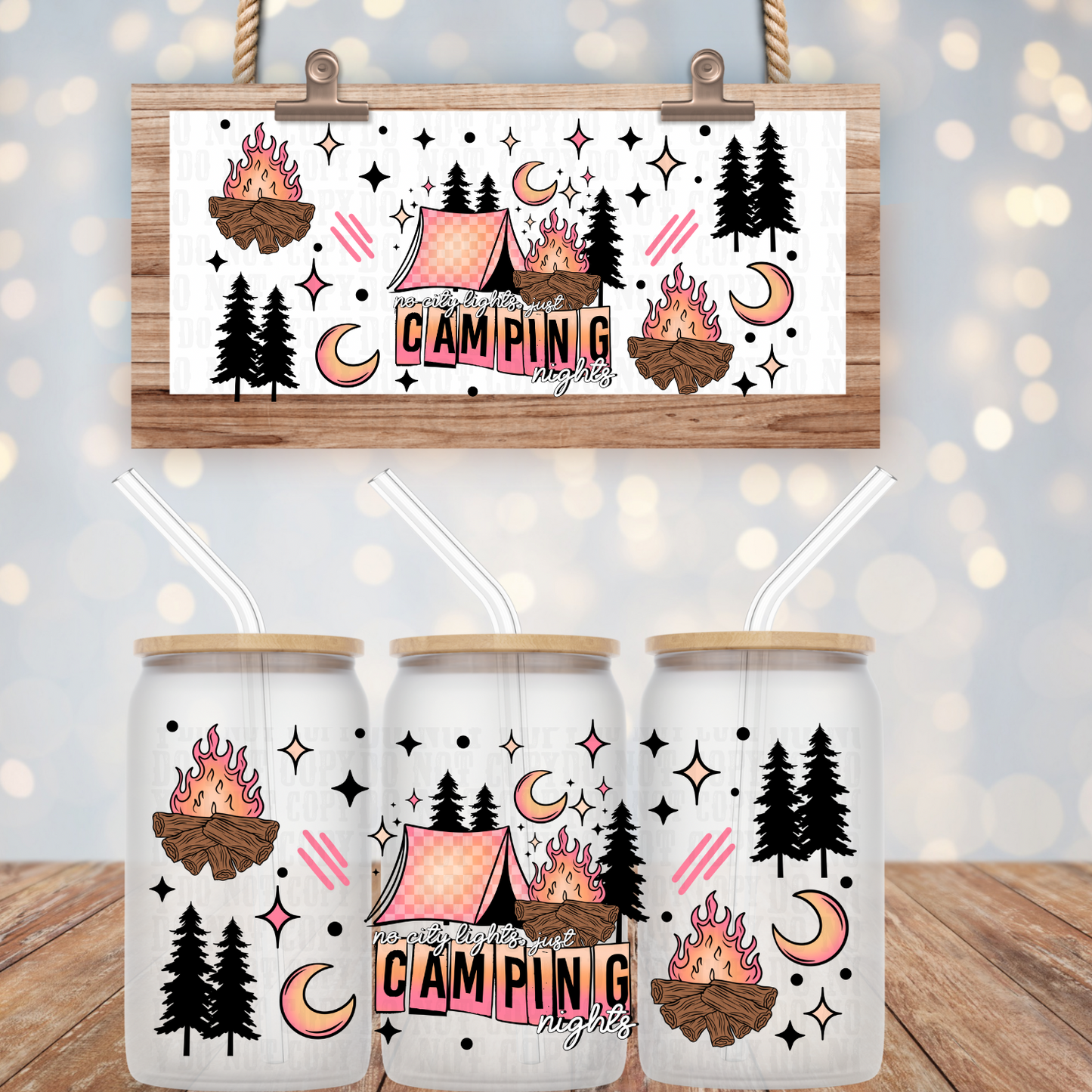 CAMPING UV DTF CUP WRAP