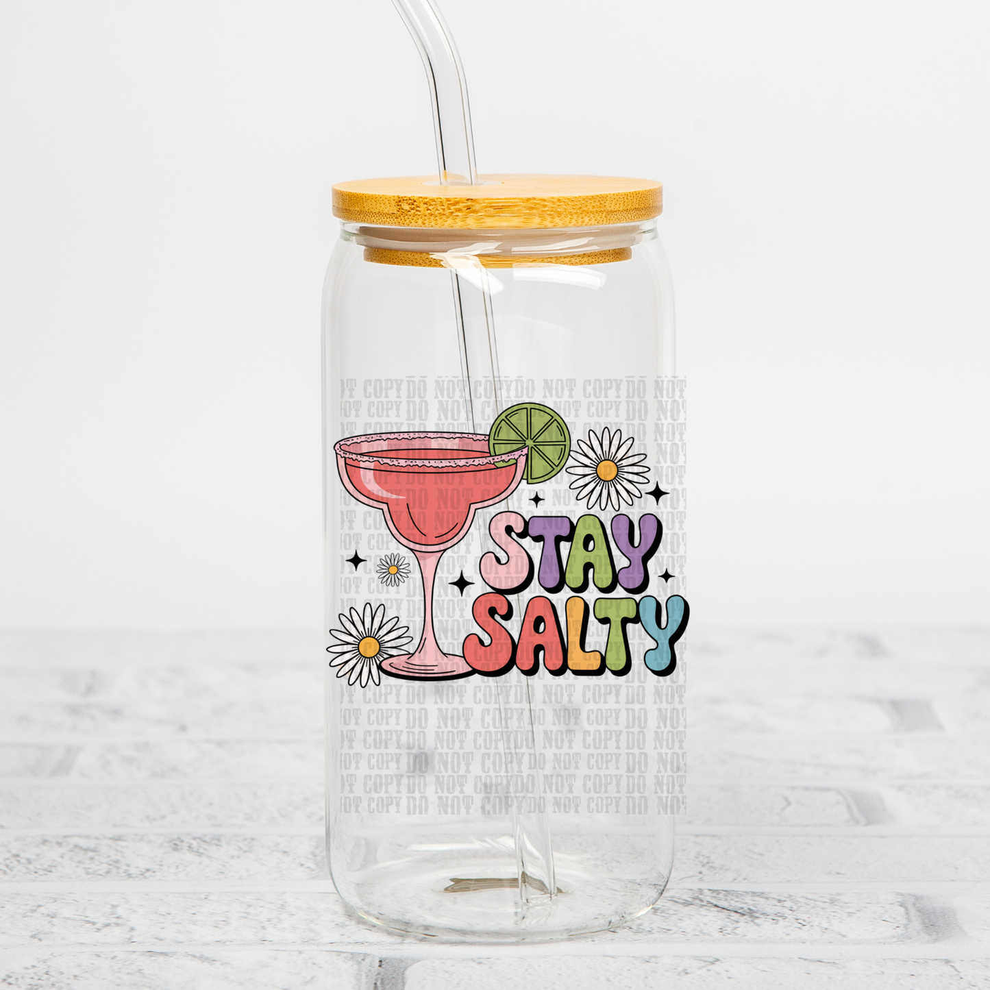 BOHO STAY SALTY RITA UV DTF DECAL