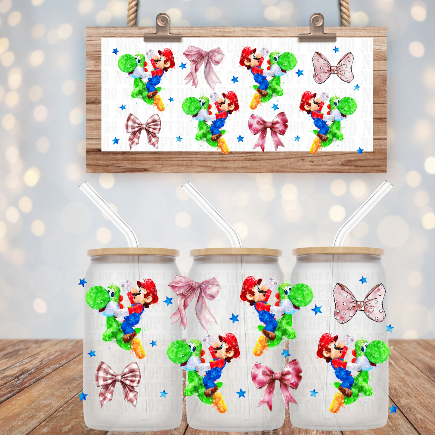 COQUETTE MARIO UV DTF CUP WRAP