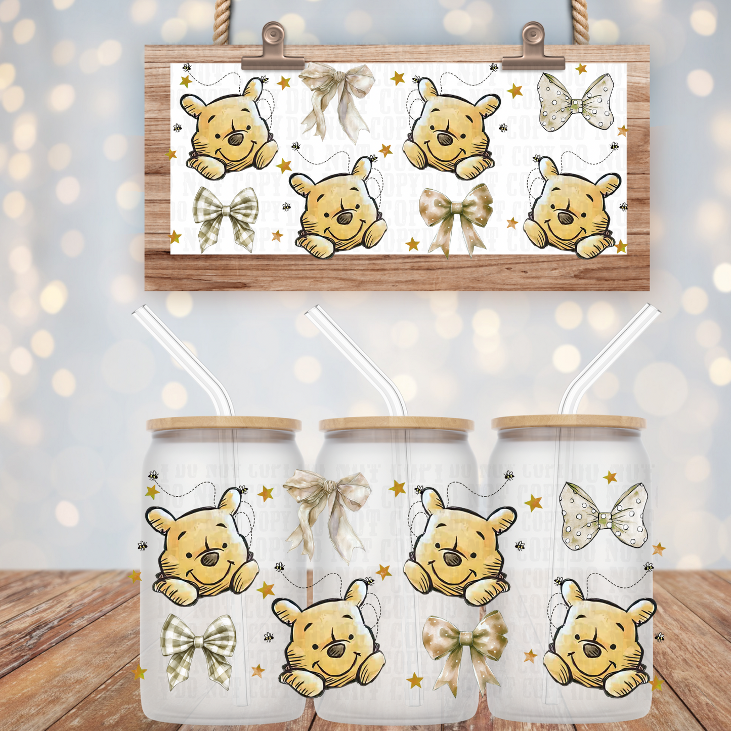 COQUETTE HONEYBEAR UV DTF CUP WRAP