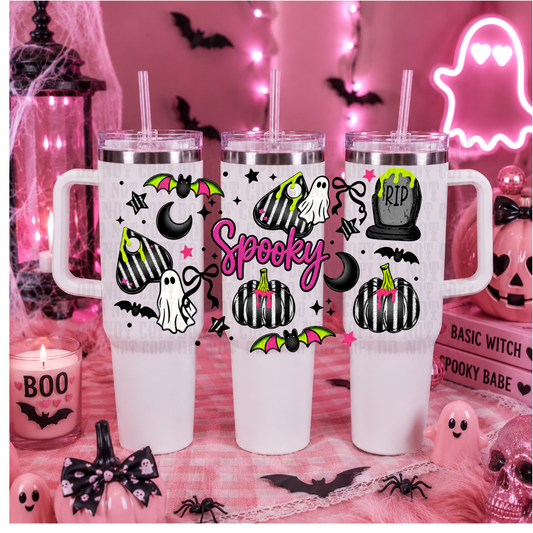 40/50oz SPOOKY STRIPED PUMPKINS UV DTF CUP WRAP