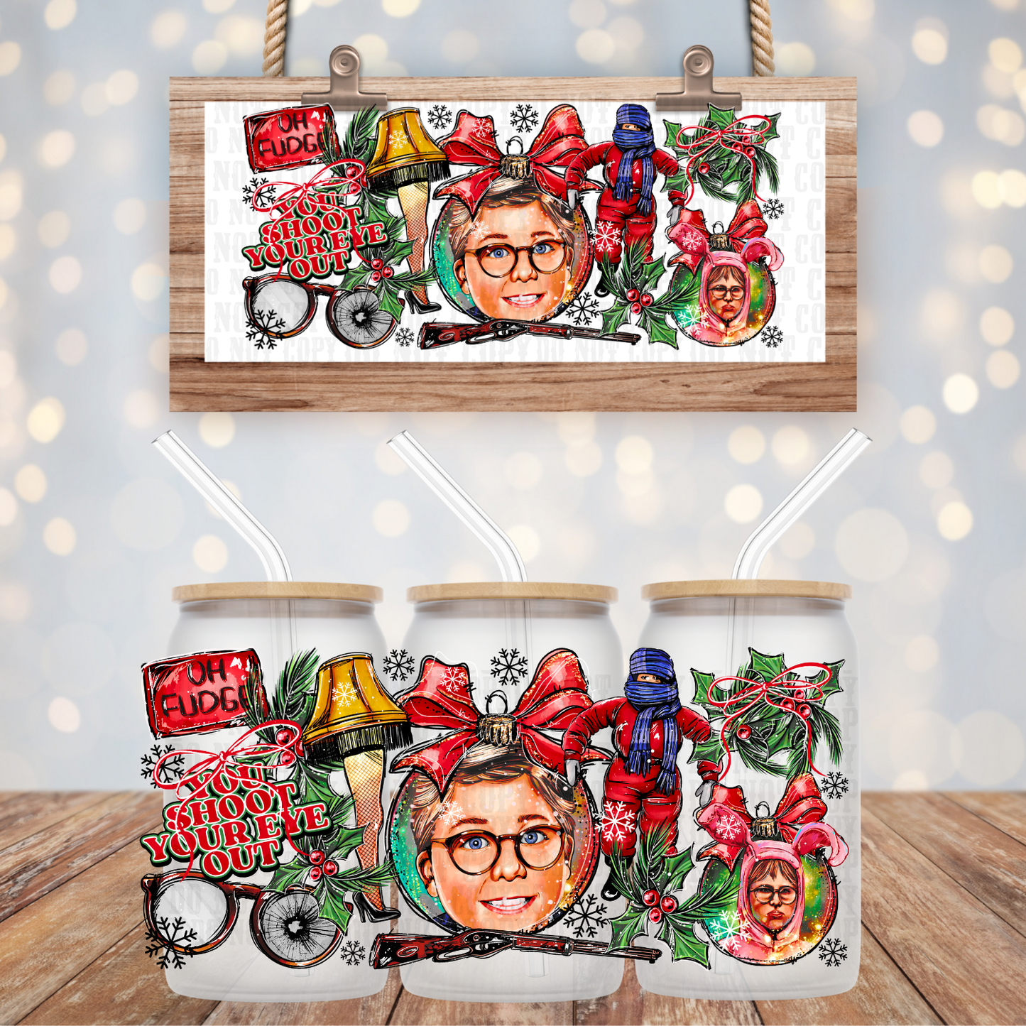 RALPHIE ORNAMENT UV DTF CUP WRAP