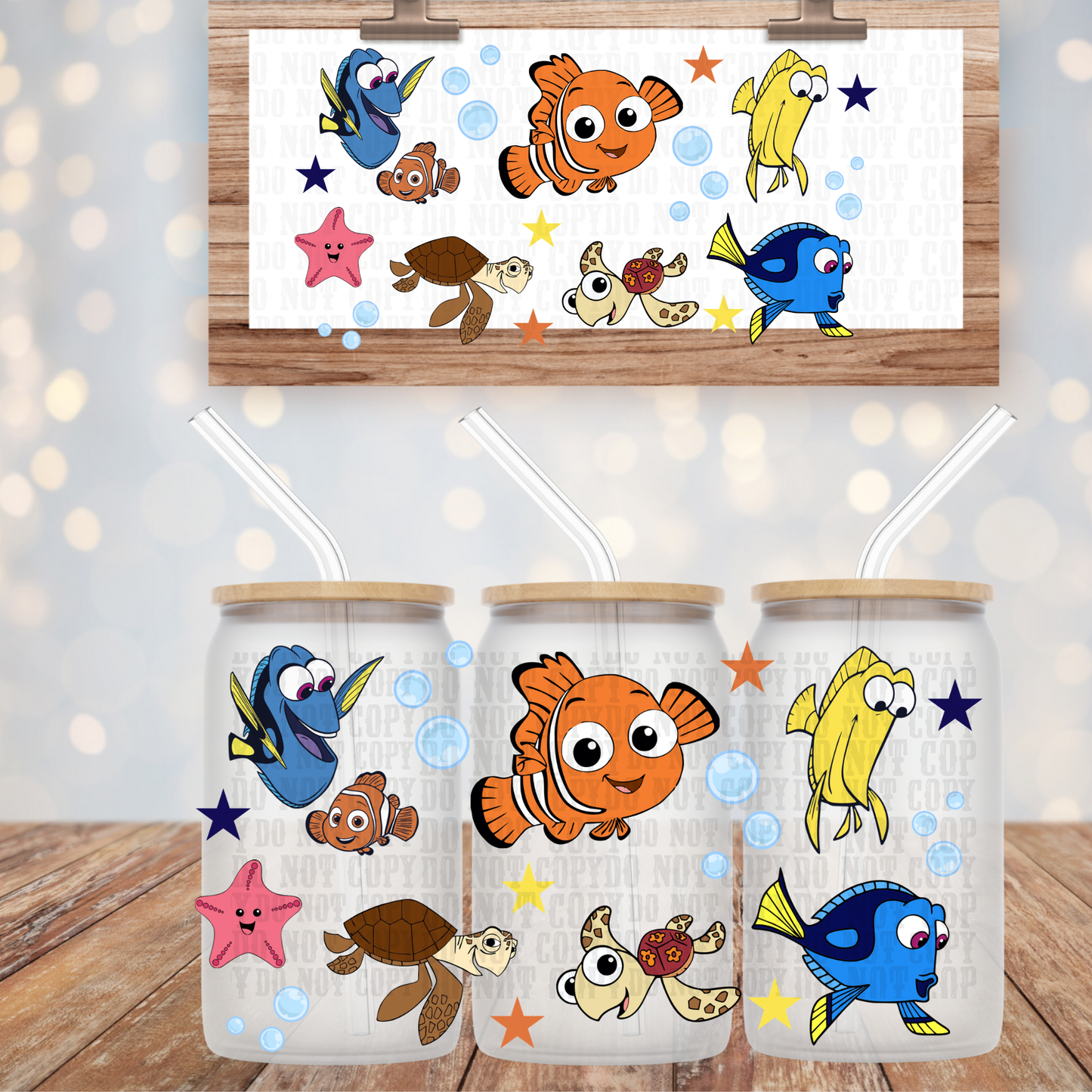KEEP SWIMMING UV DTF CUP WRAP-Shop Exclusive by Ciera