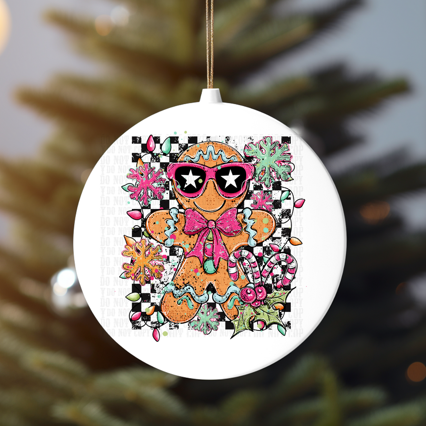 SELFIE GINGY ORNAMENT UV DTF DECAL