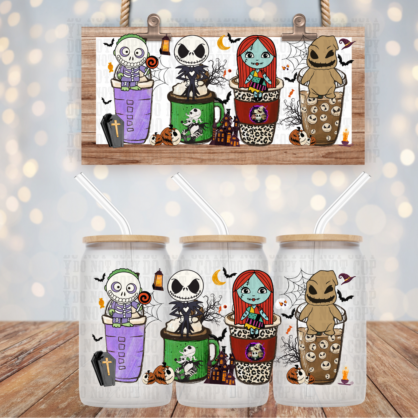 JACK Y SALLY LATTE UV DTF CUP WRAP