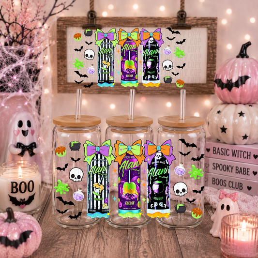 HALLOWEEN ENERGY DRINK UV DTF CUP WRAP -SHOP EXCLUSIVE BY CIERRA