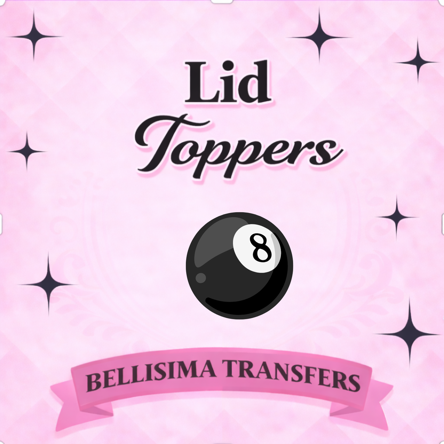 8 BALL Flat Back Lid Charms