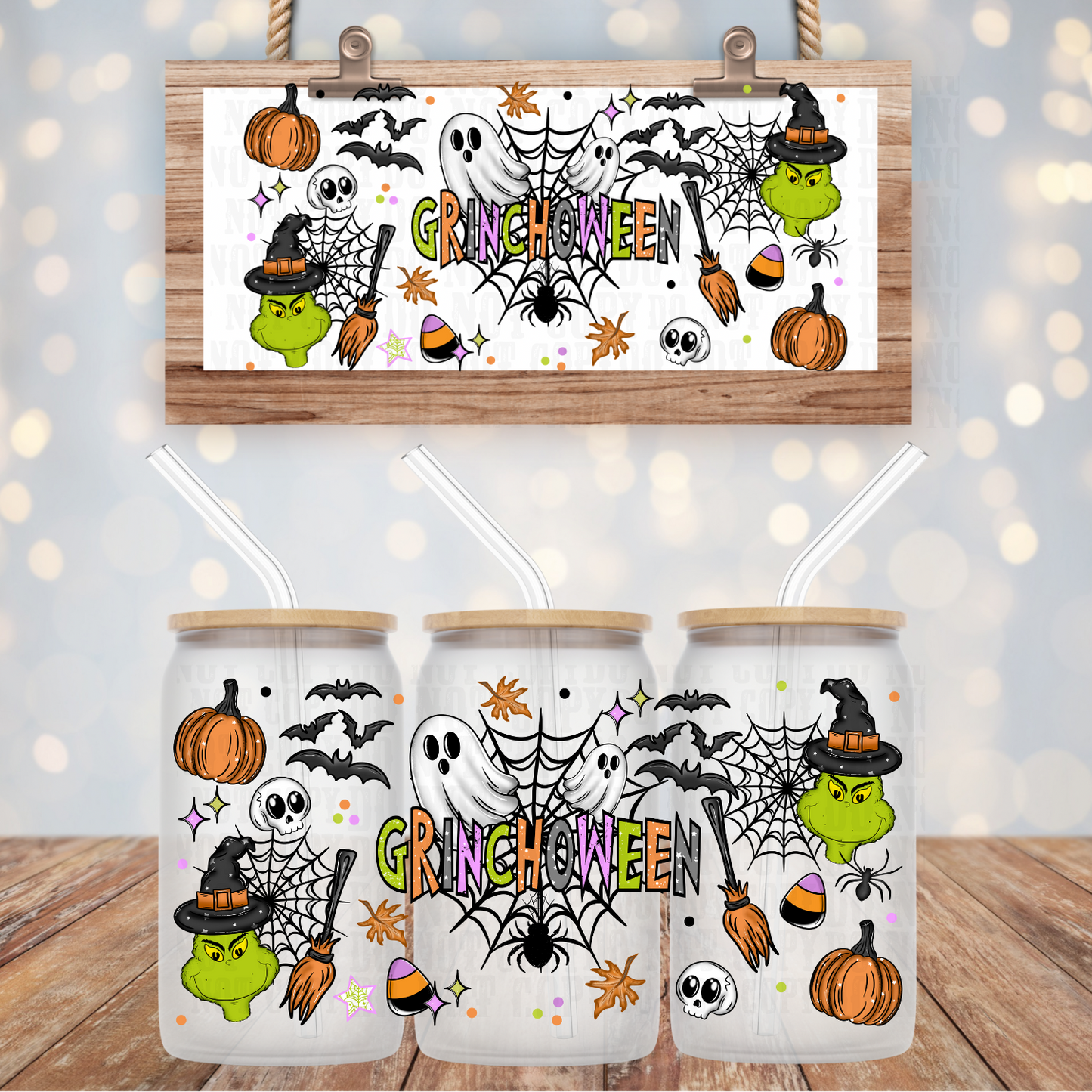 GREENCH-O-WEEN UV DTF CUP WRAP - SHOP EXCLUSIVE