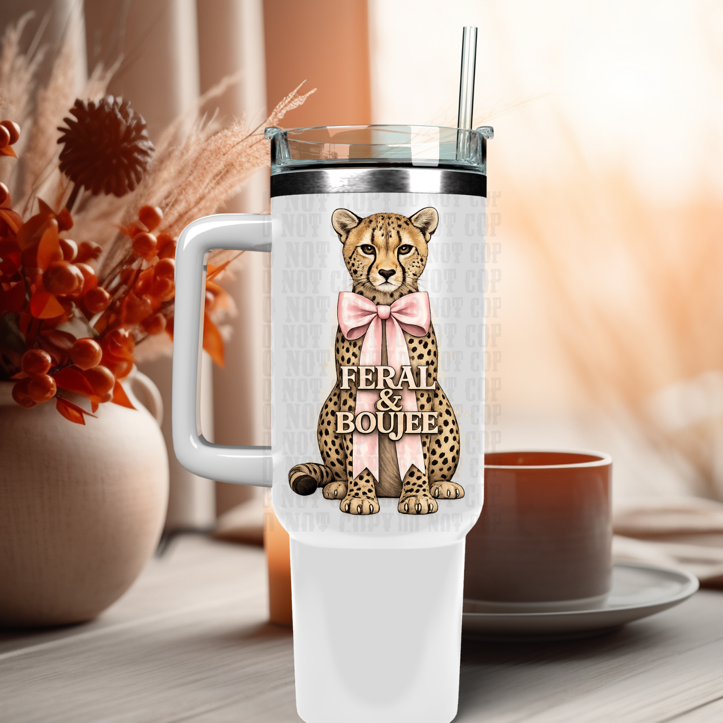 40oz FERAL AND BOUJEE UV DTF CUP DECAL- Shop Exclusive