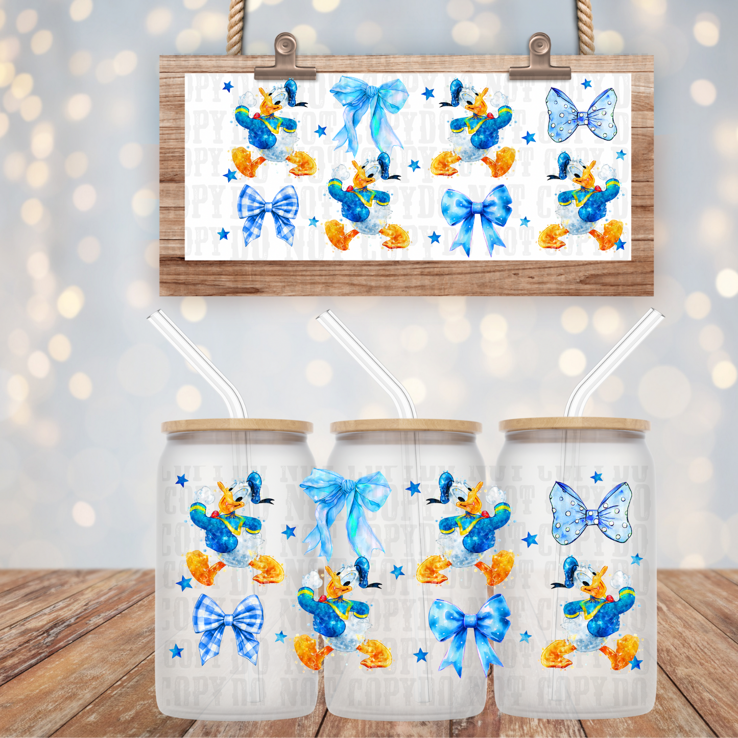 D DUCK COQUETTE UV DTF CUP WRAP