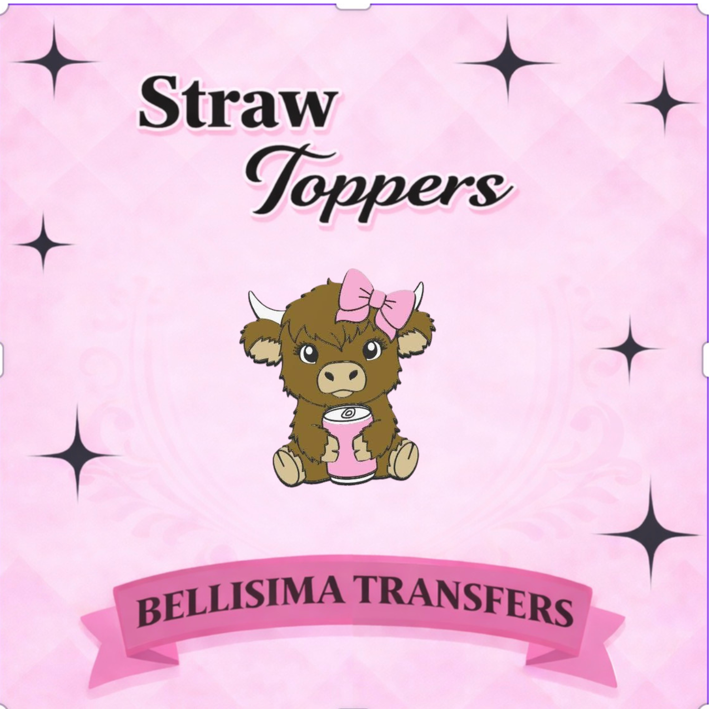COW CAN Straw Topper – 3D Printed Tumbler Accessory | Standard or Stanley