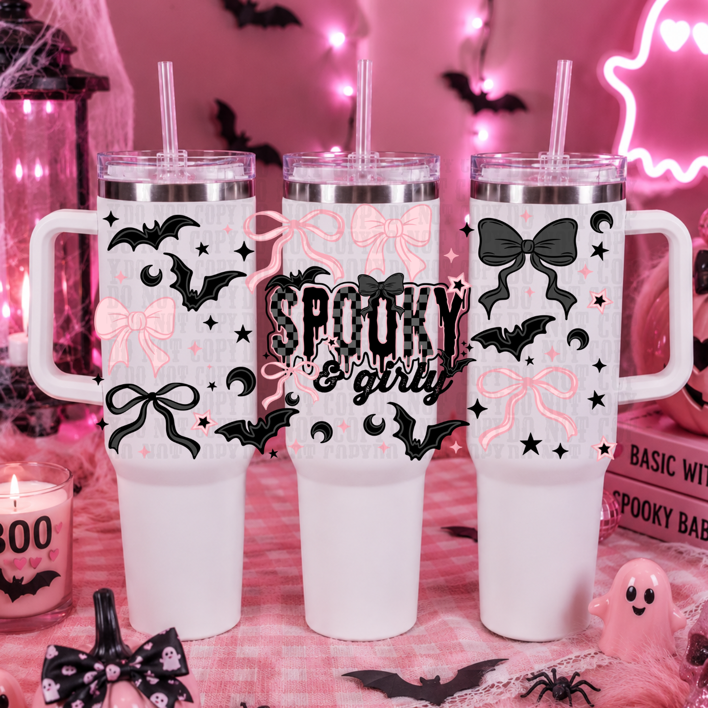 40oz SPOOKY GIRLY UV DTF CUP WRAP