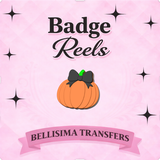 3D PUMPKIN BOW Badge REEL