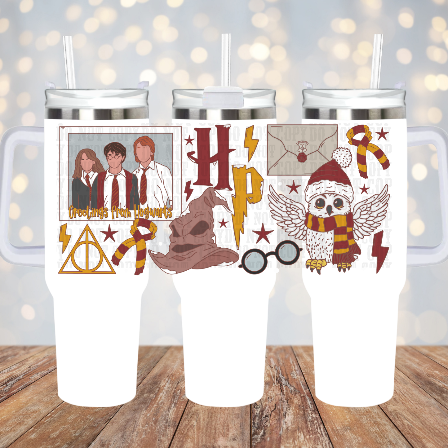 40oz HOLIDAY POTTER UV DTF CUP WRAP