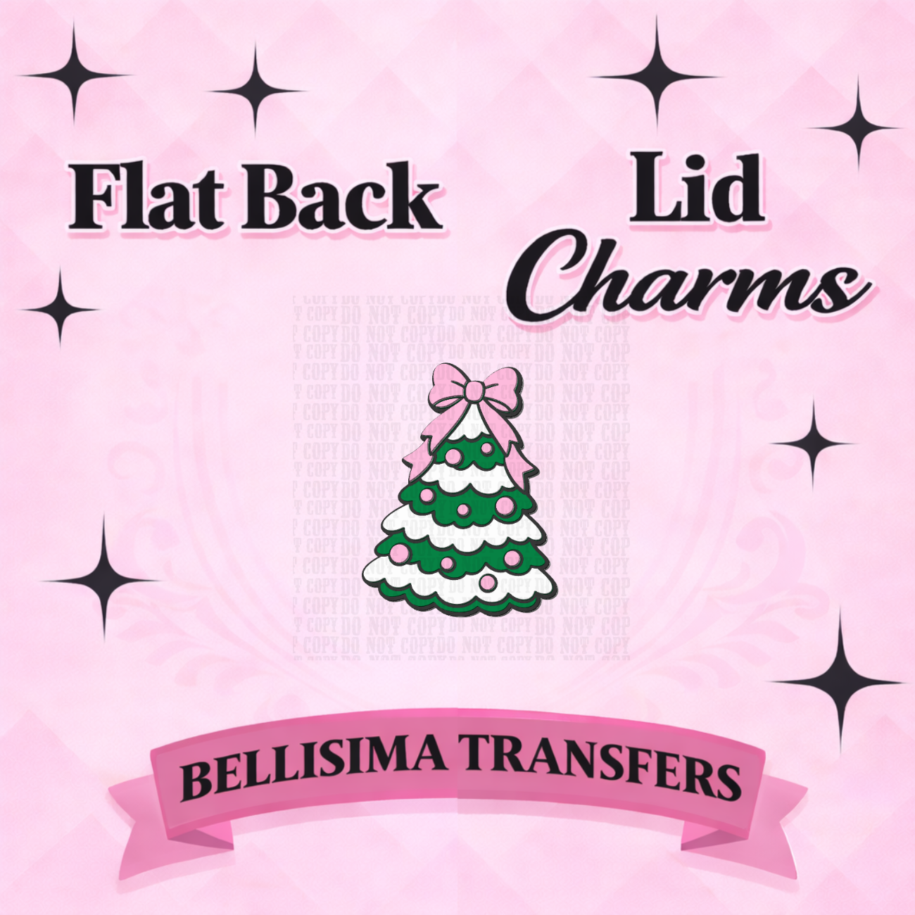 COQUETTE RIBBON TREE FLAT BACK CHARM