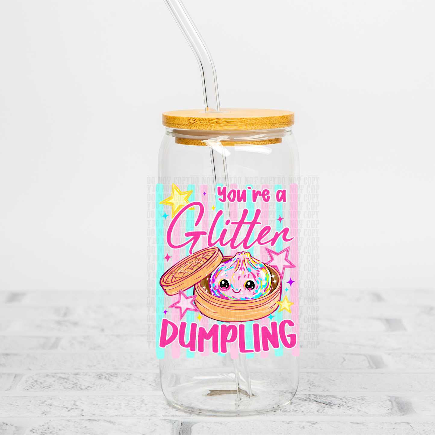 GLITTER DUMPLING UV DTF DECAL
