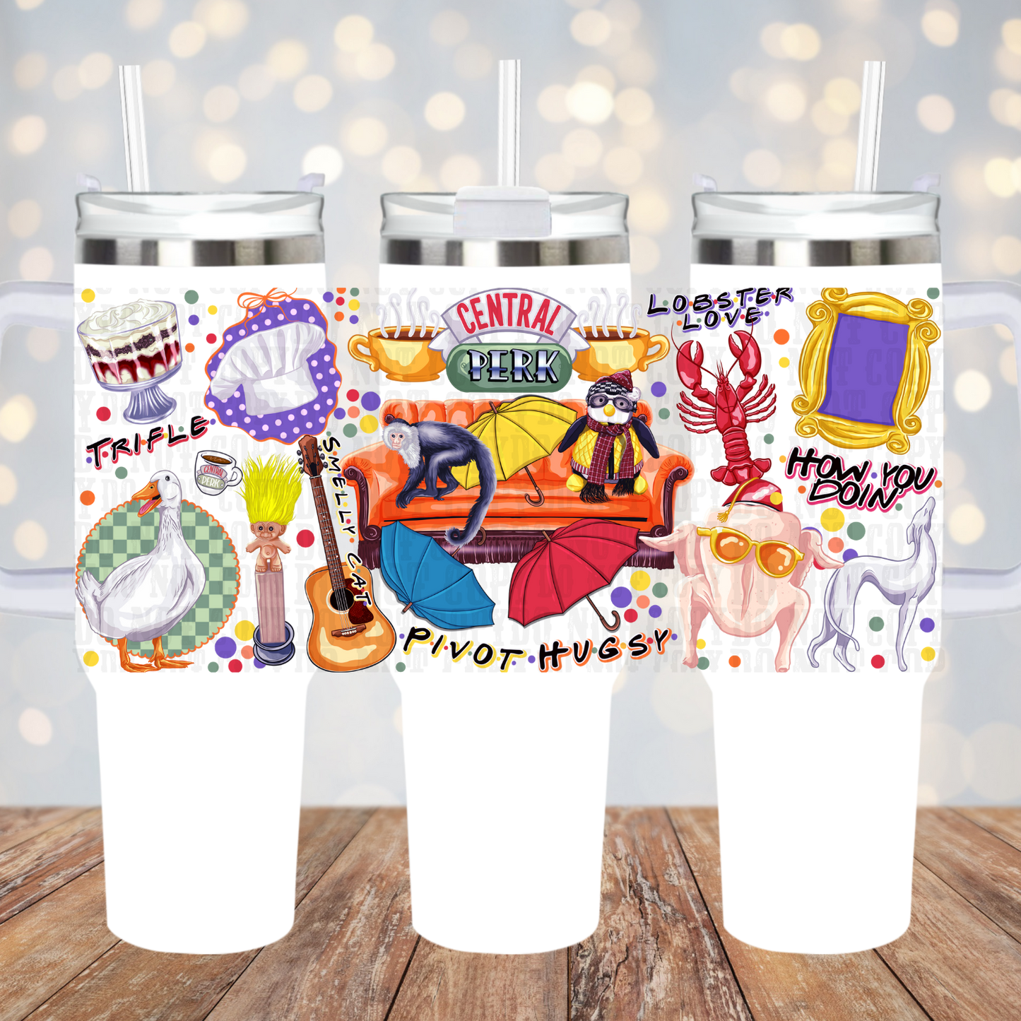 40oz FRIENDS UV DTF CUP WRAP