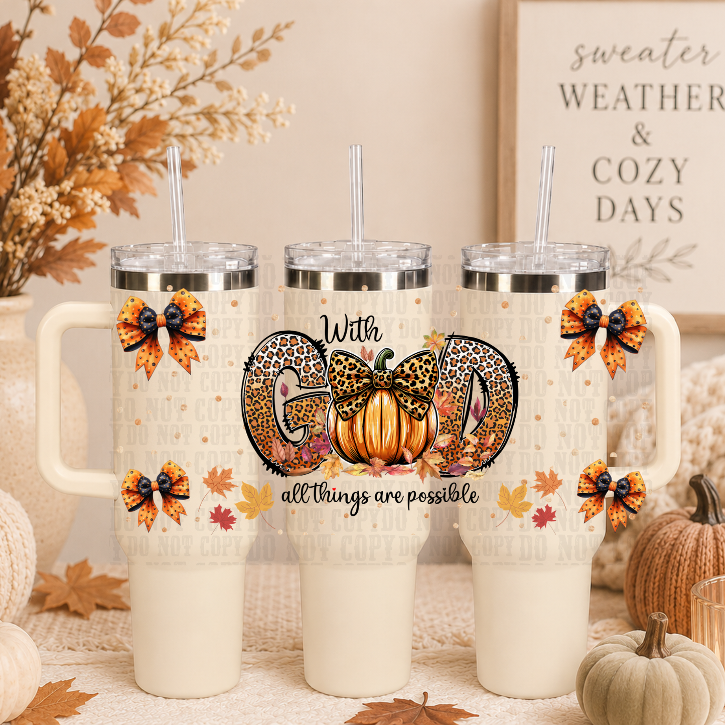 40oz FALL GOD FAITH UV DTF CUP WRAP