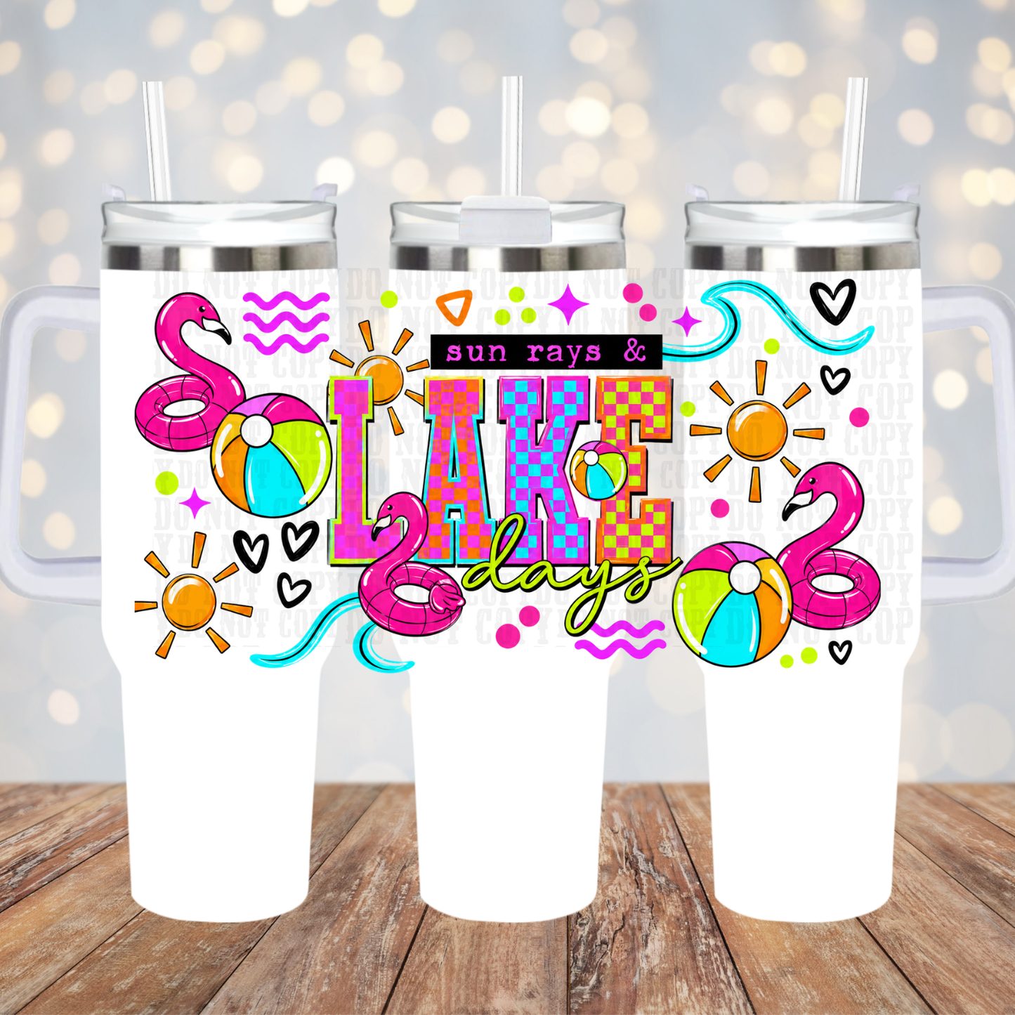 40oz LAKE DAYS UV DTF CUP WRAP