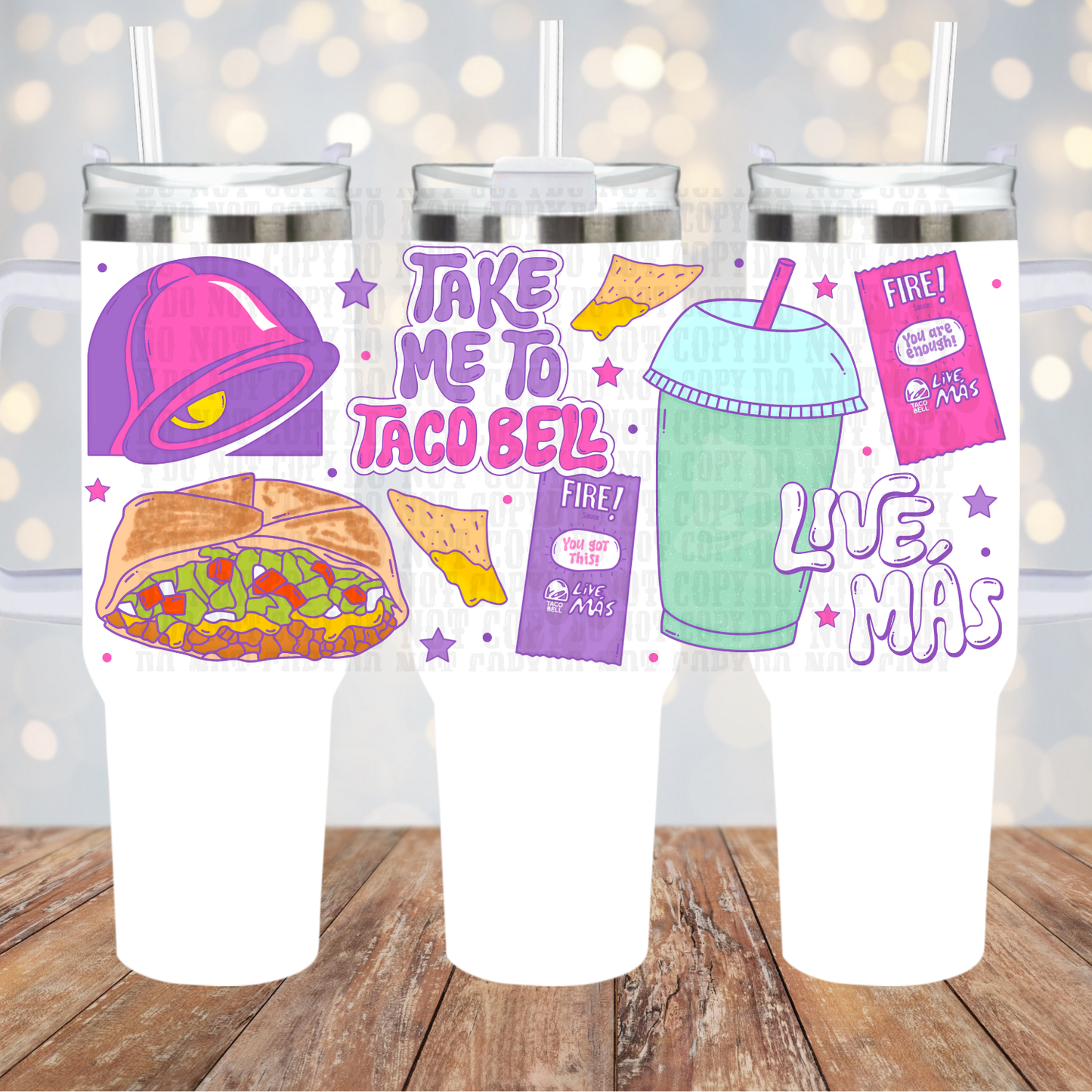 40oz TAKE ME TO TB UV DTF CUP WRAP