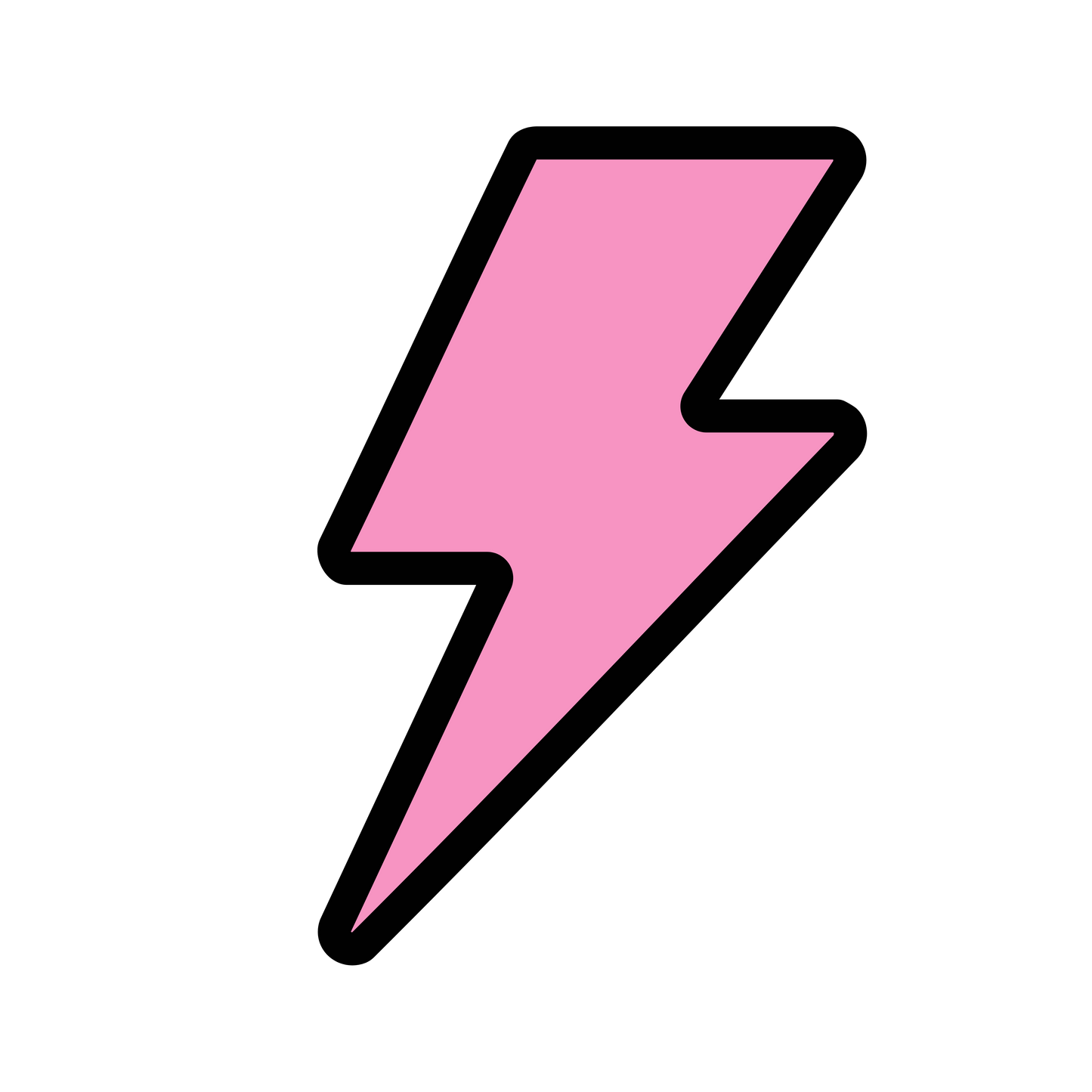 PINK LIGHTENING BOLT 3D STRAW TOPPER STANDARD or STANLEY