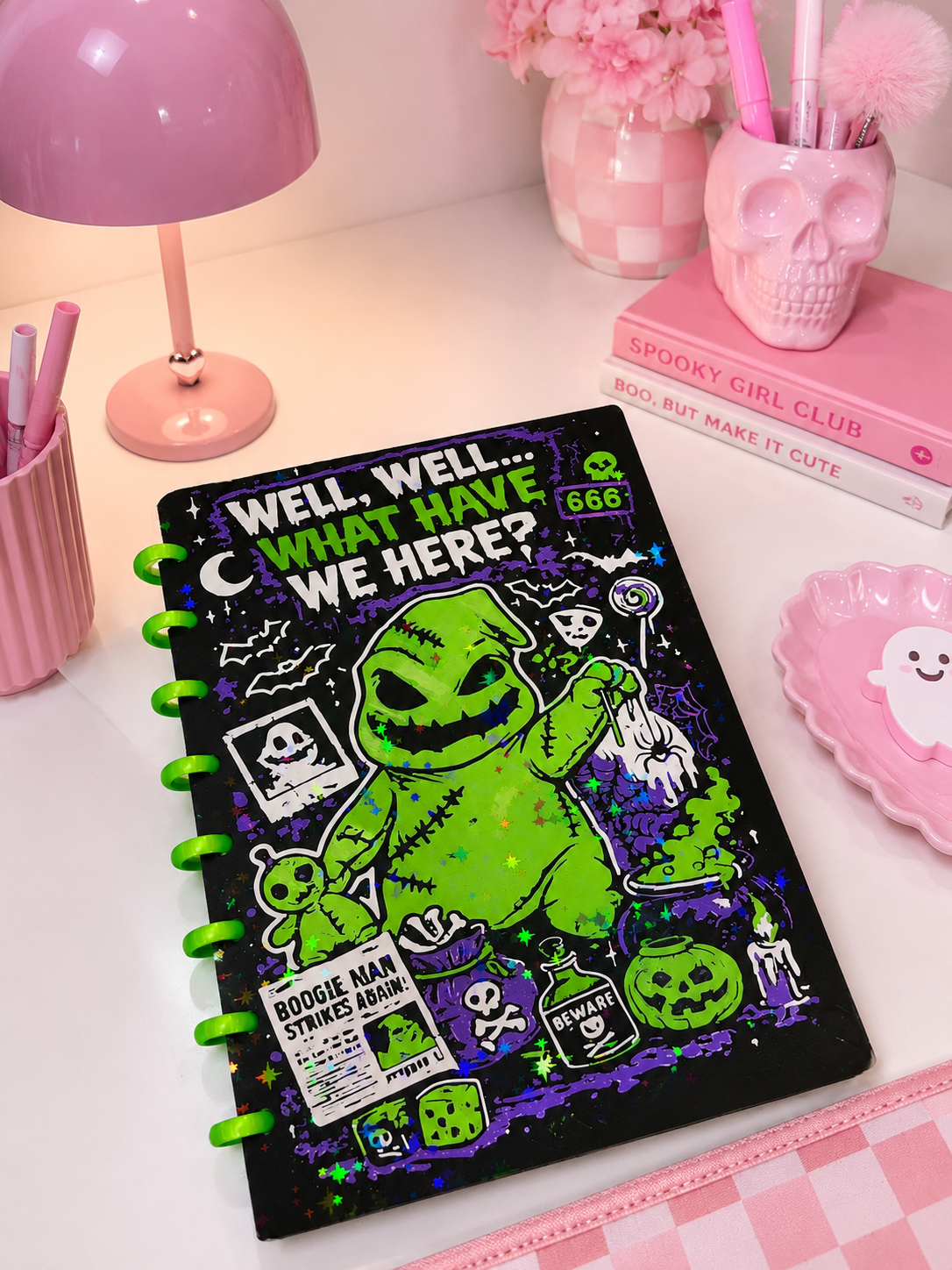 Oogie-Inspired A5 Refillable Disc-Bound Notebook | Halloween Planner & Journal