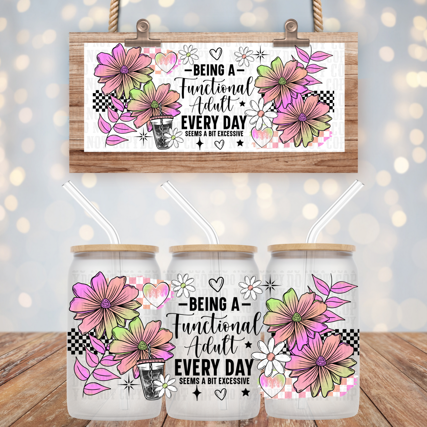 FUNCTIONAL ADULT UV DTF CUP WRAP