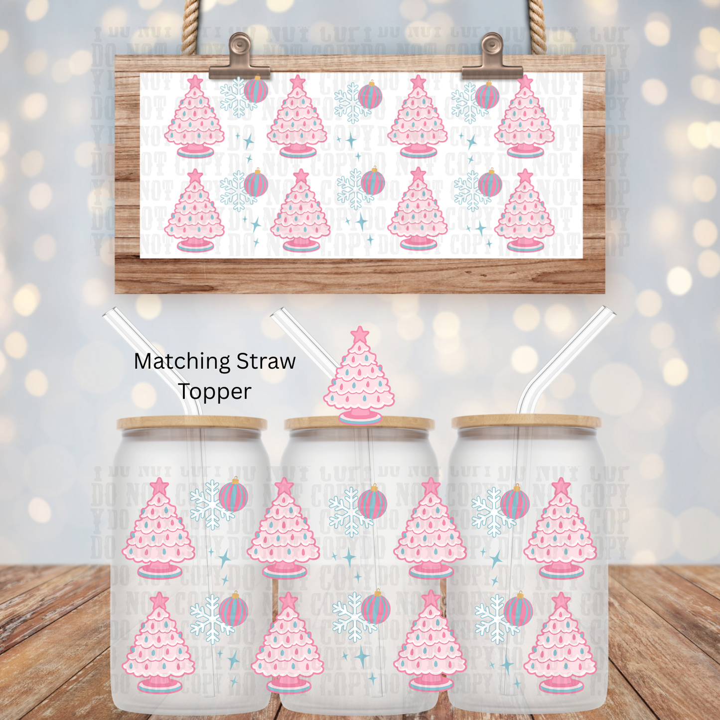 VINTAGE TREES UV DTF CUP WRAP