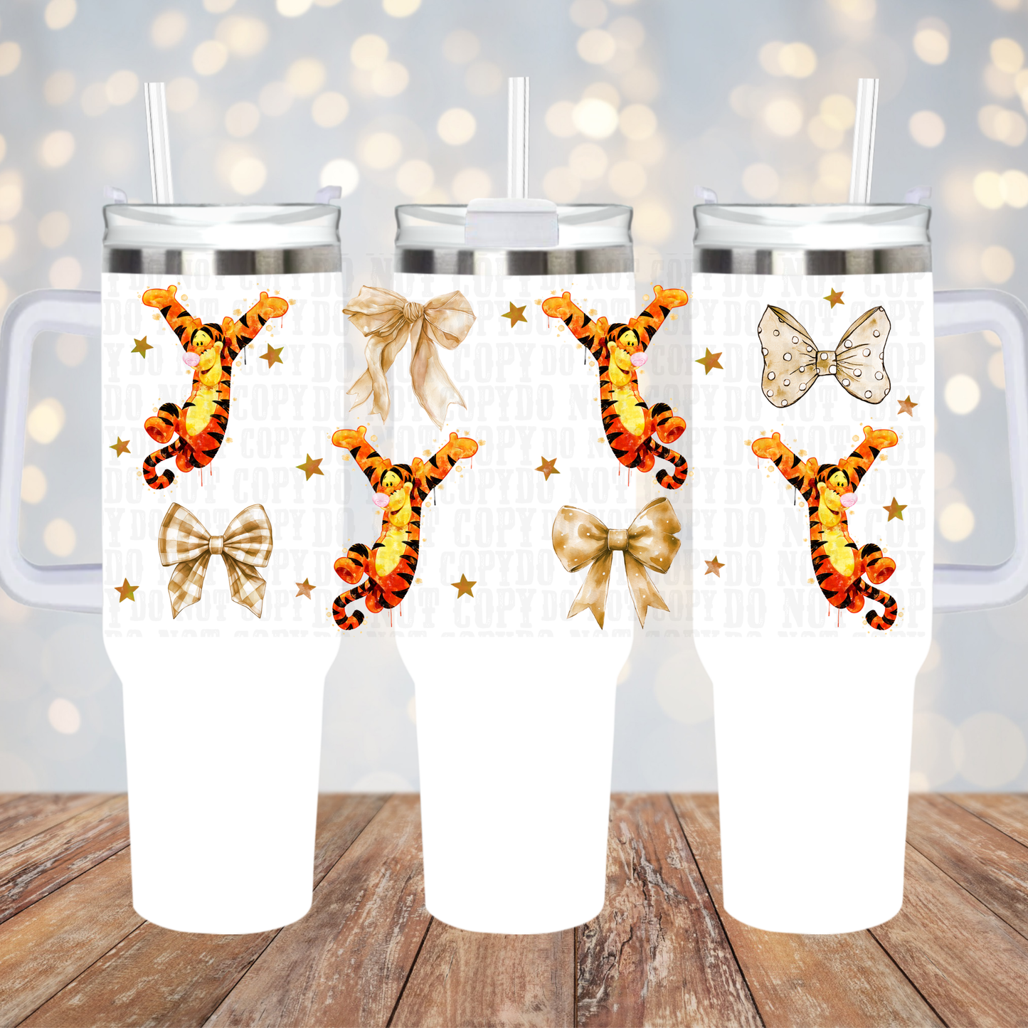 40/50oz COQUETTE TIGER UV DTF CUP WRAP