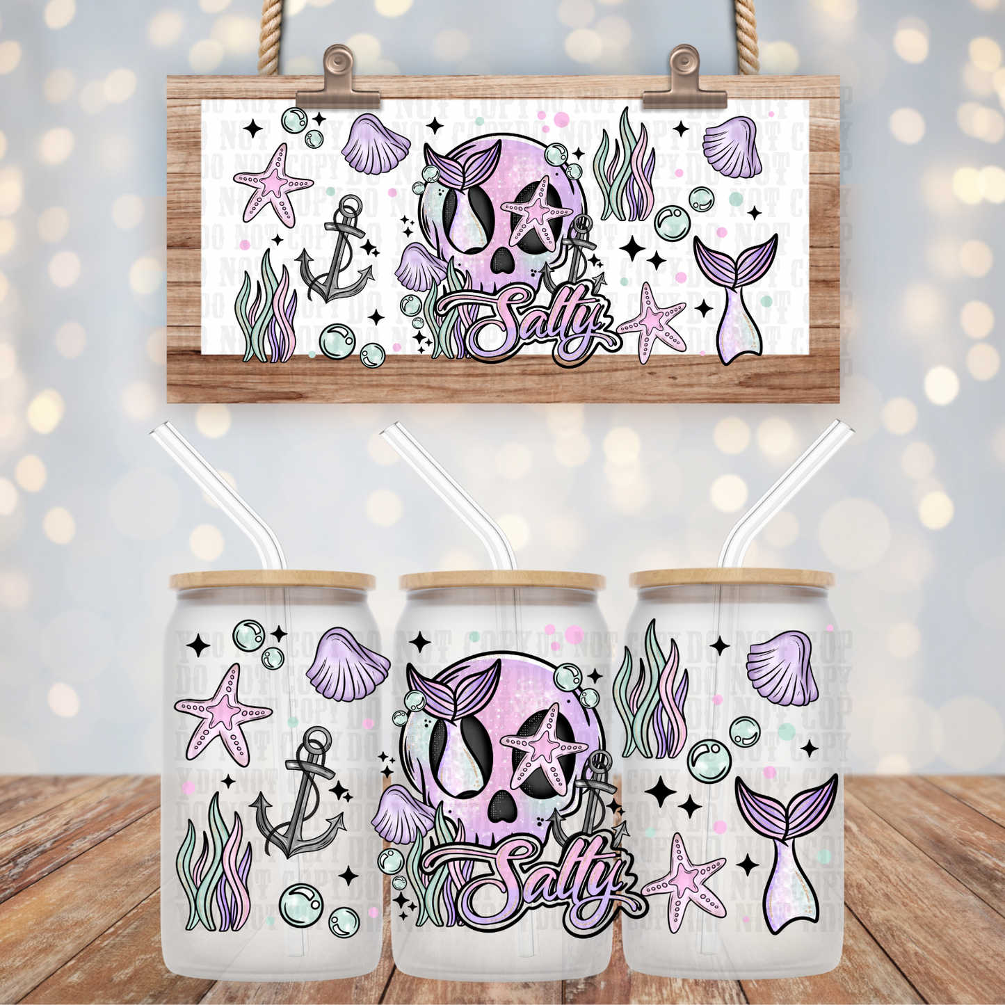 SALTY SKELLY UV DTF CUP WRAP